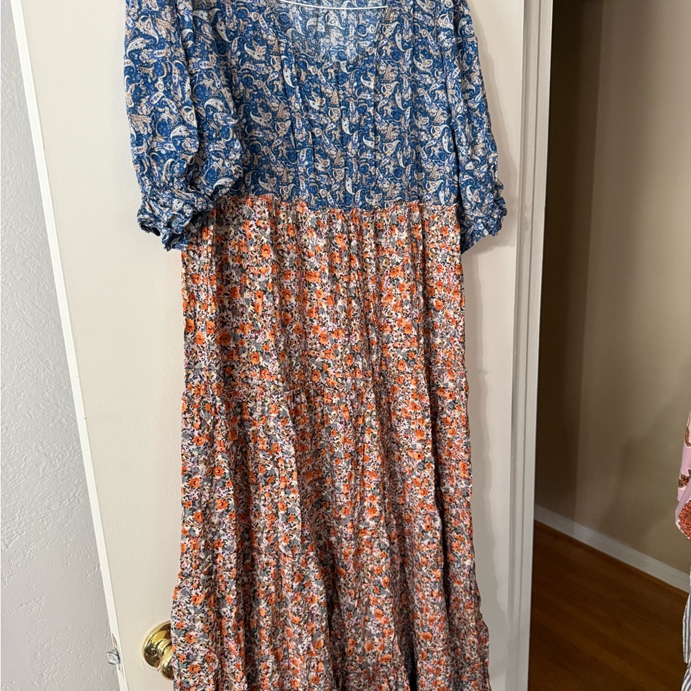 NATURAL LIFE Blue Multi Floral Maxi Dress